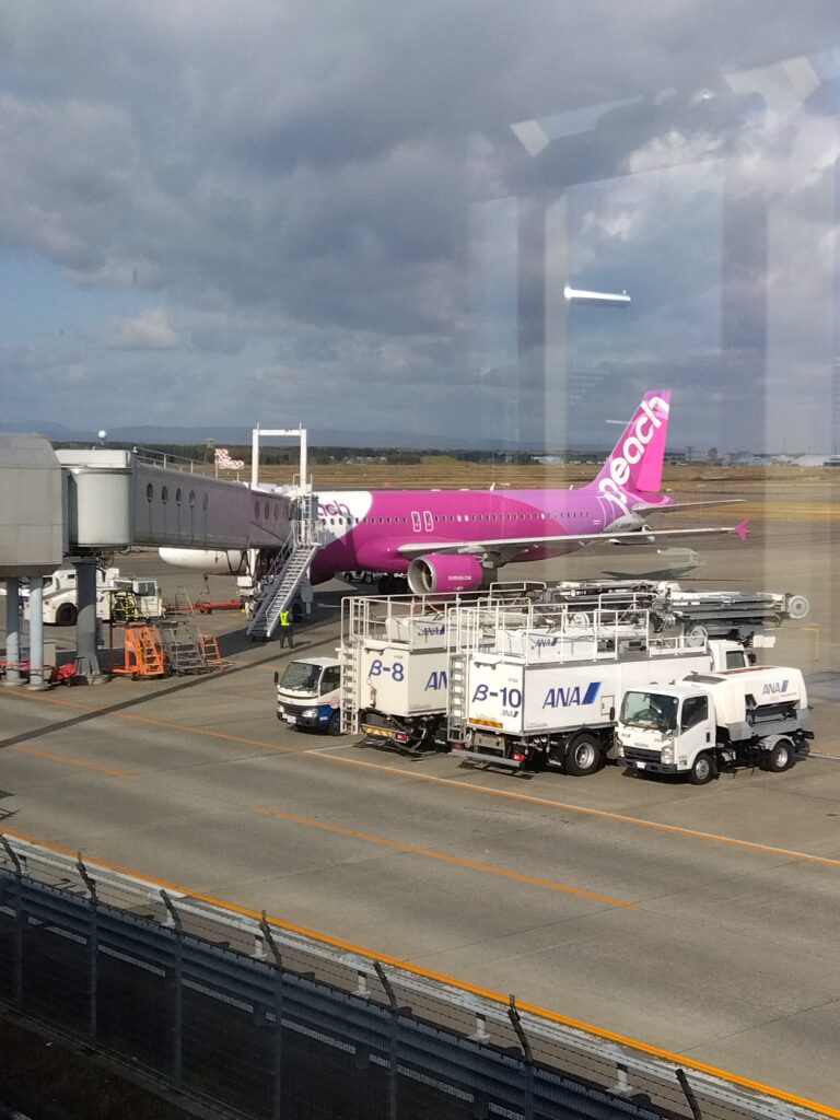 新千歳発の飛行機