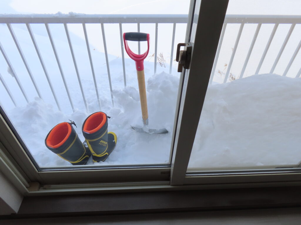 ベランダ除雪