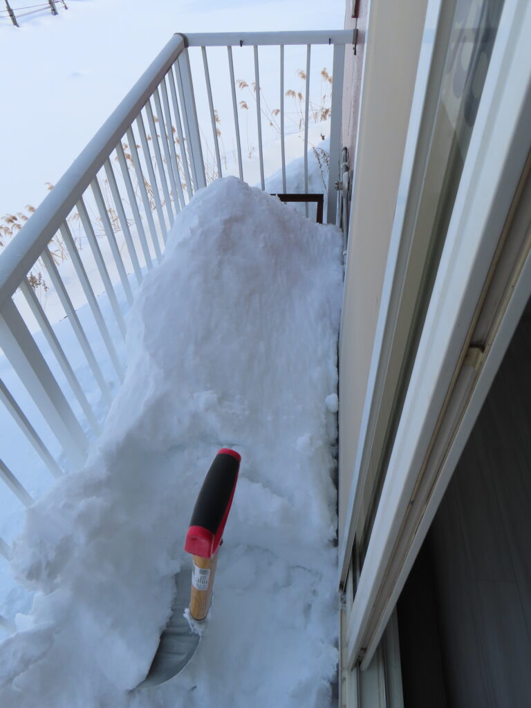 ベランダ除雪