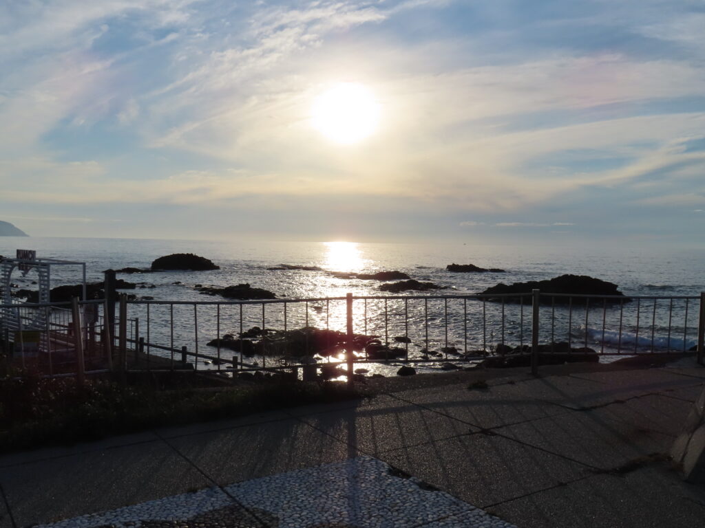 黄金岬の夕日