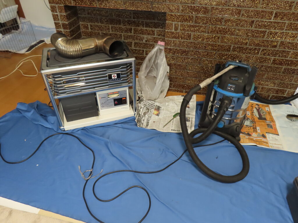 ペチカストーブ清掃